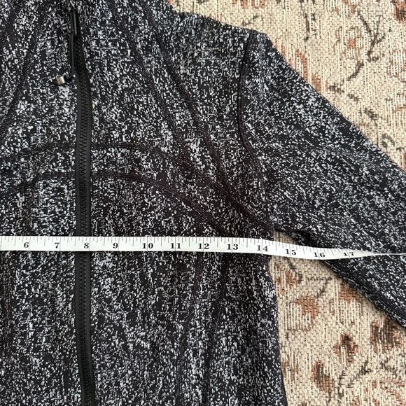 Lululemon Womens Define Jacket Black White Speckled Luon Full Zip Size 6 - Picture 9 of 10